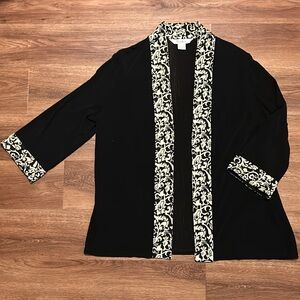 TanJay Travel Jacket Black Tan Medium M like 8 or 10